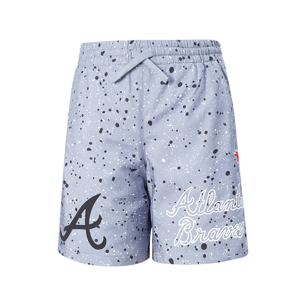 Pro Standard Youth Atlanta Braves Cement White/Grey Shorts